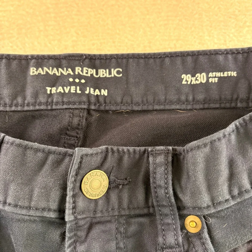 Banana Republic Travel Jean Athletic Fit Preppy Navy Blue Mens 29x30 S/599223